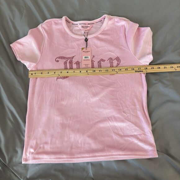 Juicy Couture Velour Women's Size XL Pink Sleepwear Lounge Shirt - Picture 7 of 8